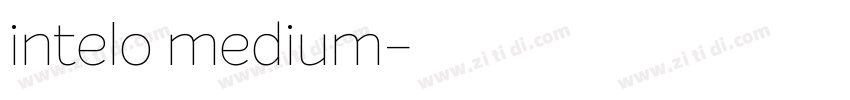 intelo medium字体转换